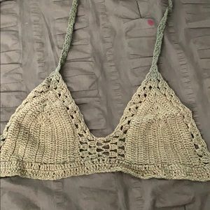Green bathing suit top